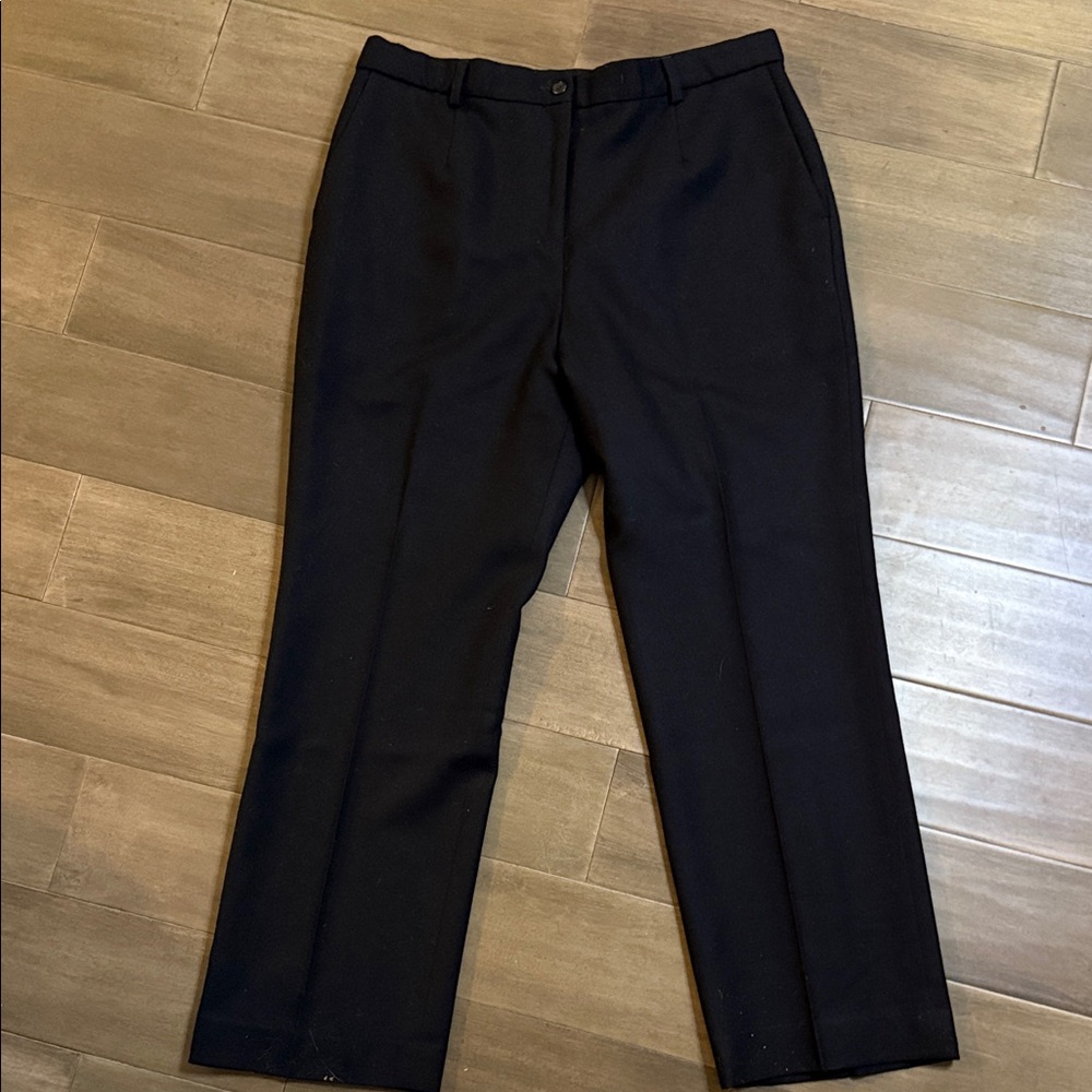 Pendleton Black 100% Wool Fully Lined Pants Sz 12… - image 1